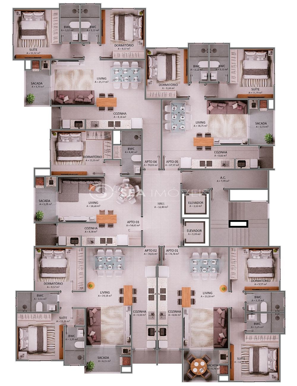 Apartamento, 2 quartos, 74 m² - Foto 25