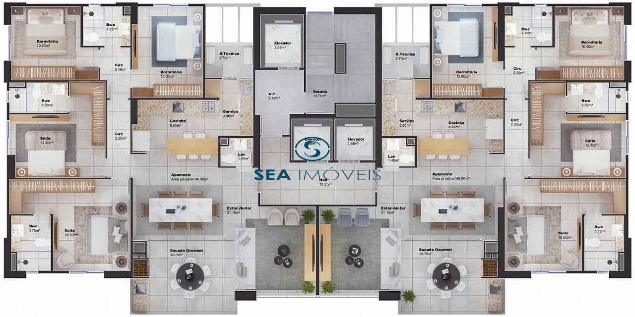 Apartamento, 4 quartos, 146 m² - Foto 21