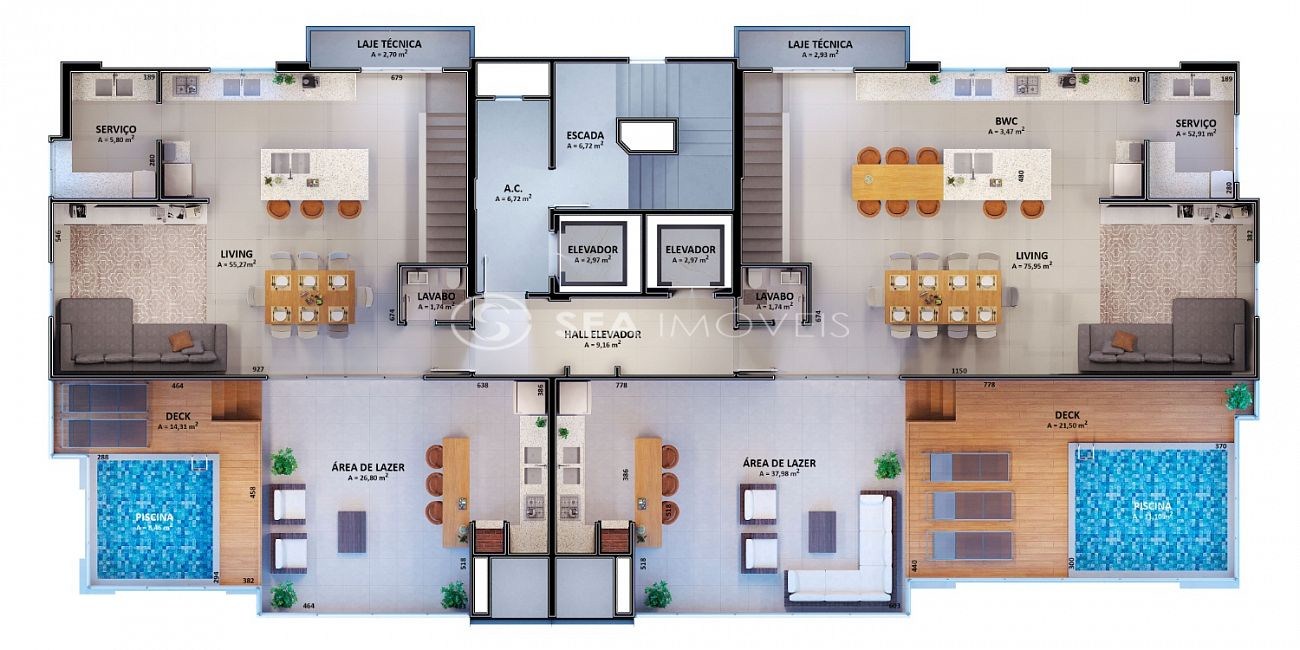 Apartamento de luxo no coração de Balneário Camboriú-SC: 3 quartos, 3 suítes, 4 banheiros, 2 vagas, 122,30m². Chegou a sua chance!