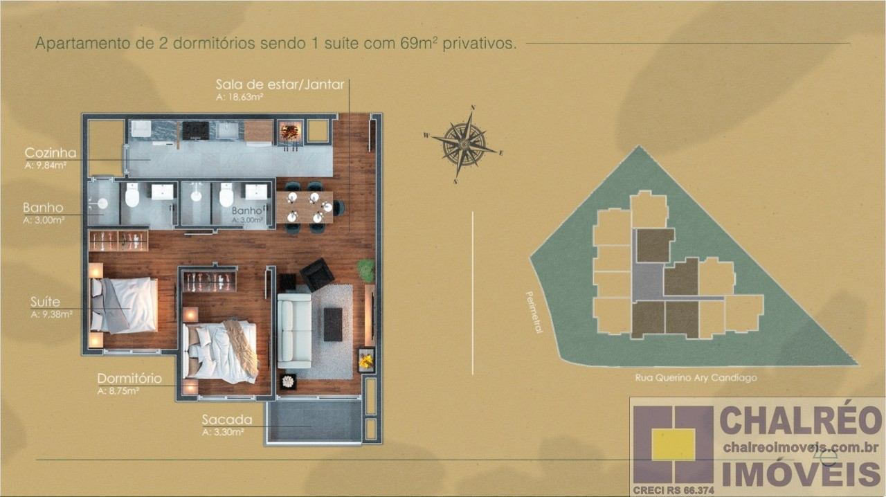 Apartamento residencial em gramado - rs, candiago