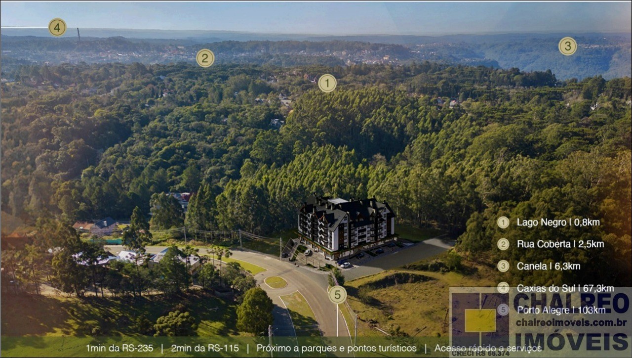 Apartamento residencial em gramado - rs, candiago