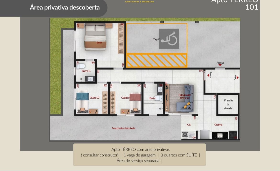 Apartamento, 3 quartos, 80 m² - Foto 1