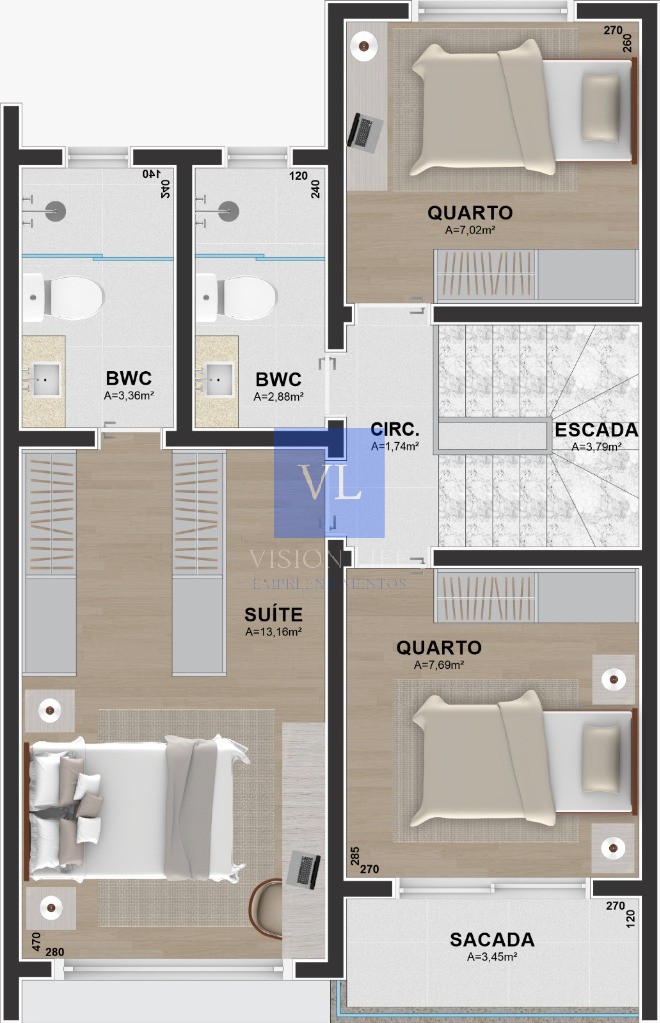 Casa, 3 quartos, 114 m² - Foto 8