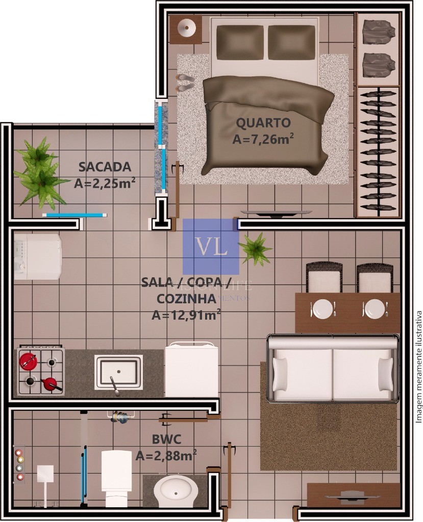 Kitnet-Studio, 29 m² - Foto 5