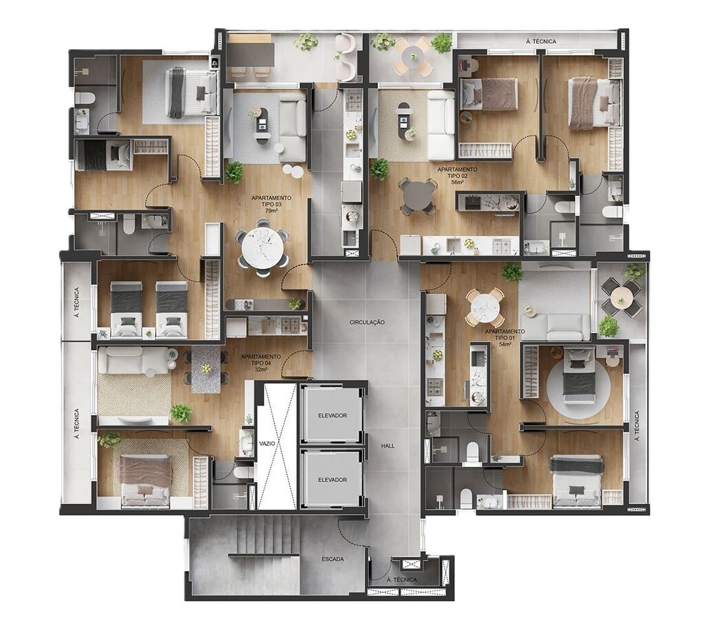 Apartamento, 3 quartos, 82 m² - Foto 22