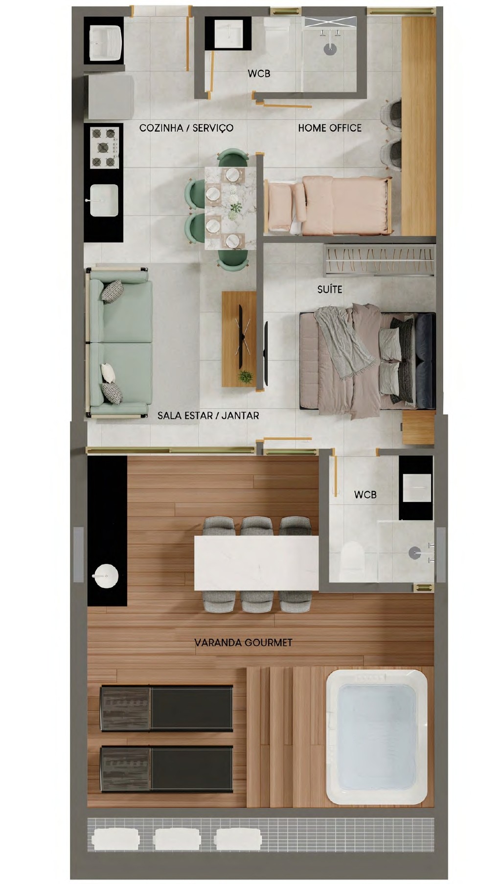 Apartamento, 2 quartos, 64 m² - Foto 2