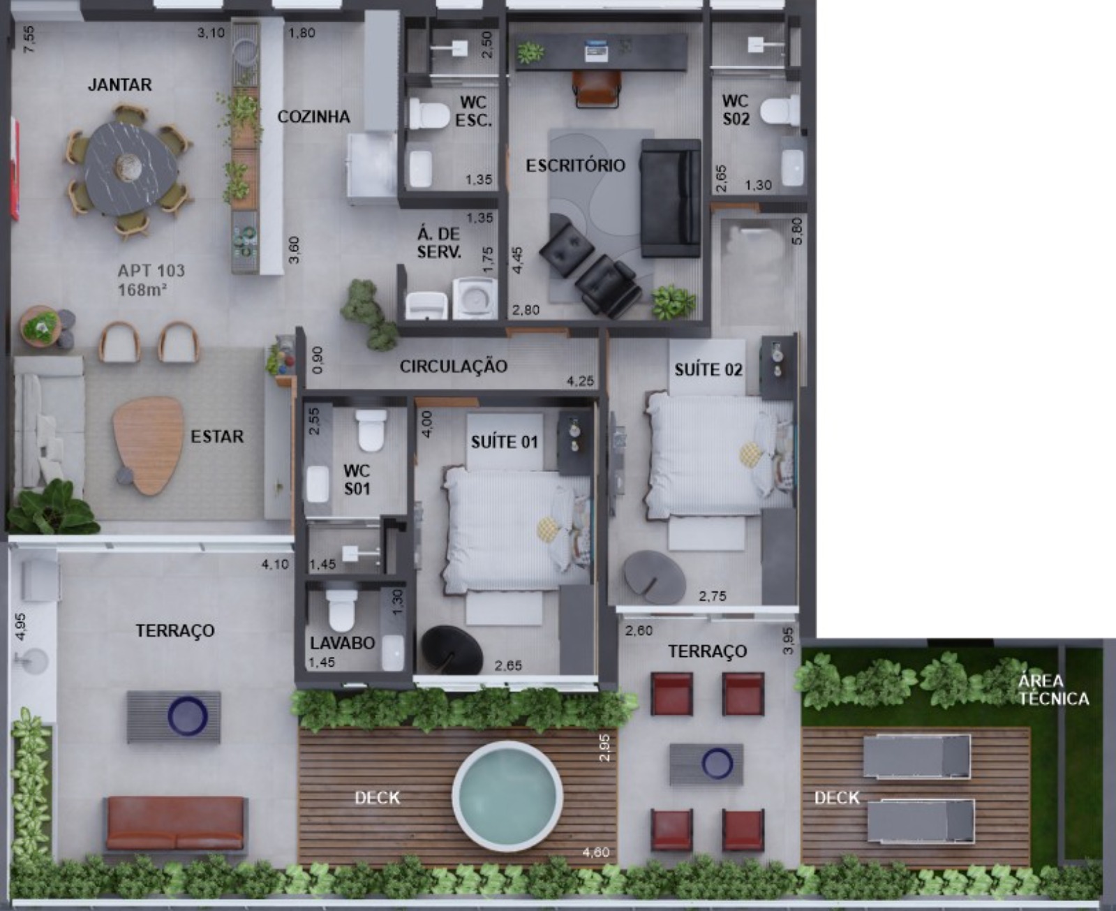 Apartamento à venda com 2 quartos, 168m² - Foto 29