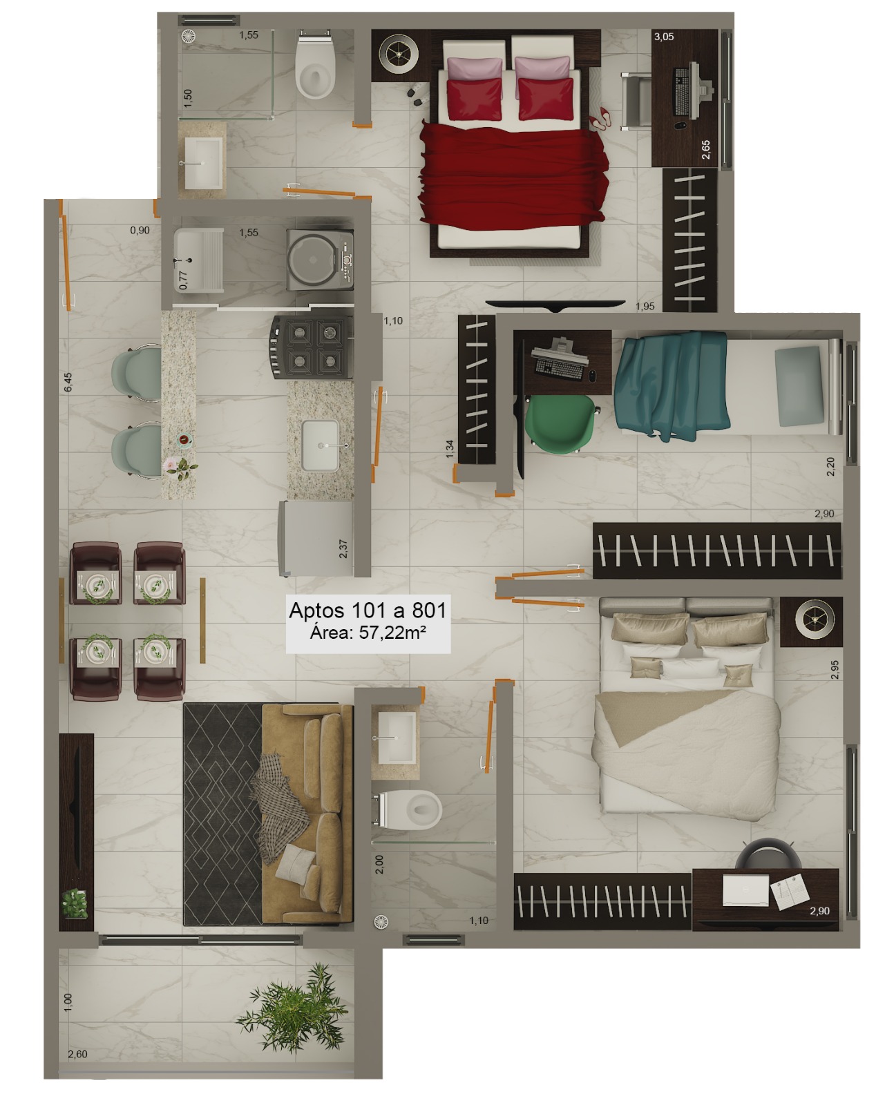 Apartamento à venda com 2 quartos, 46m² - Foto 60
