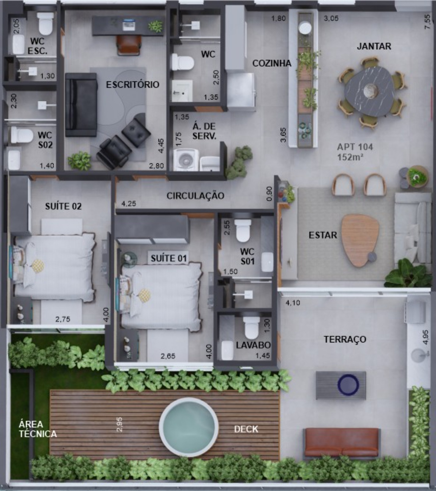 Apartamento à venda com 2 quartos, 168m² - Foto 30