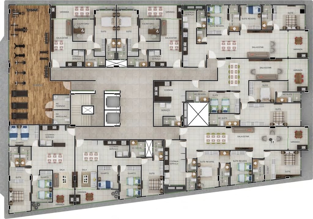 Apartamento, 1 quarto, 63 m² - Foto 13