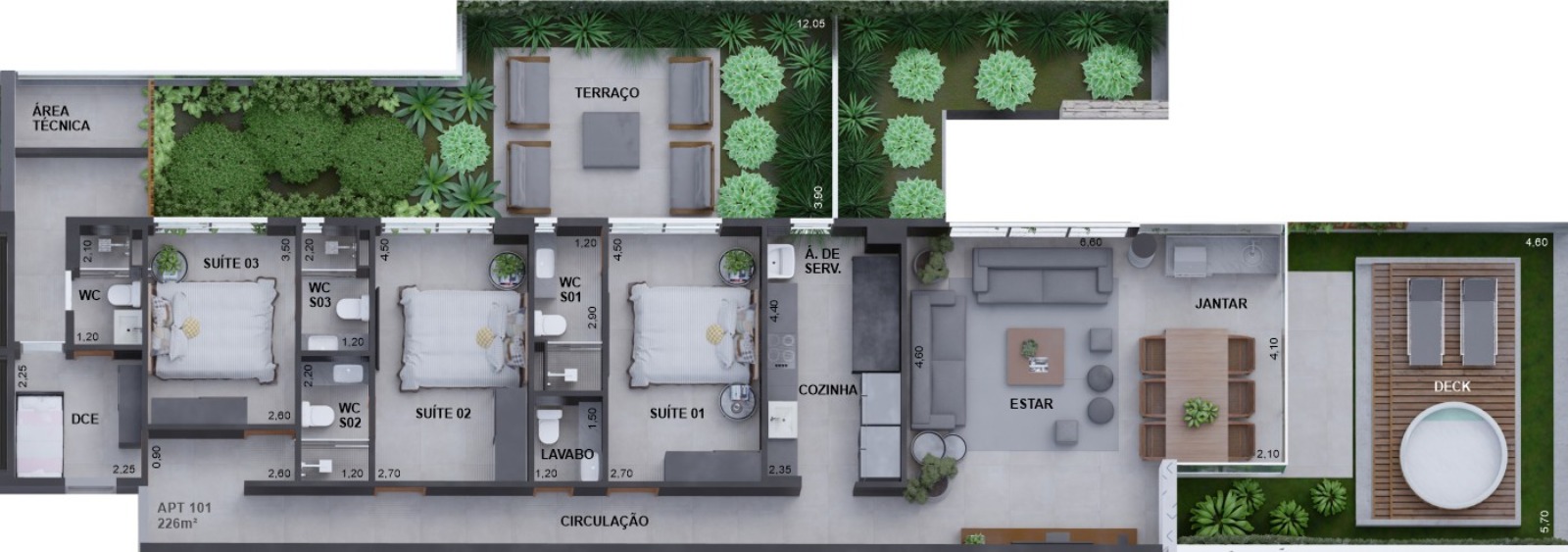 Apartamento à venda com 3 quartos, 226m² - Foto 24