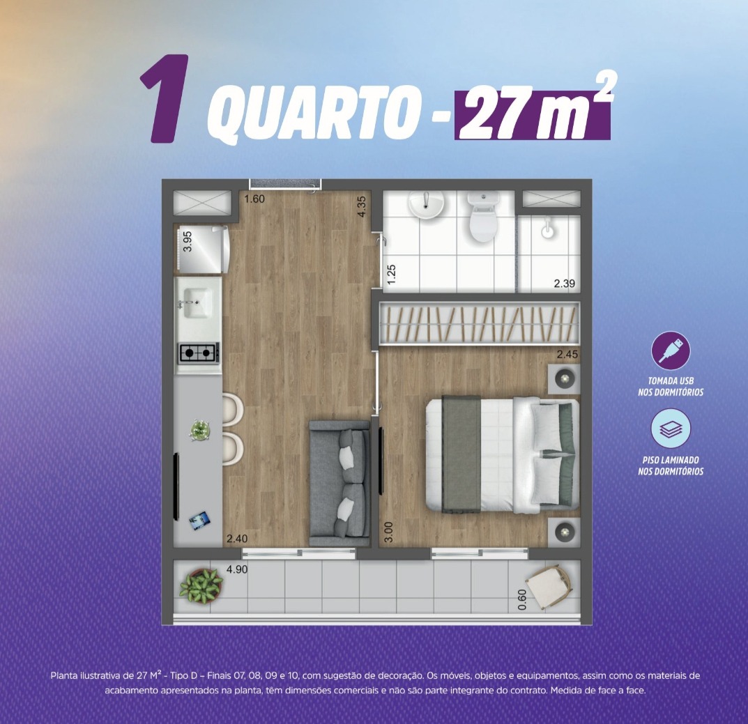 Apartamento, 1 quarto, 27 m² - Foto 26