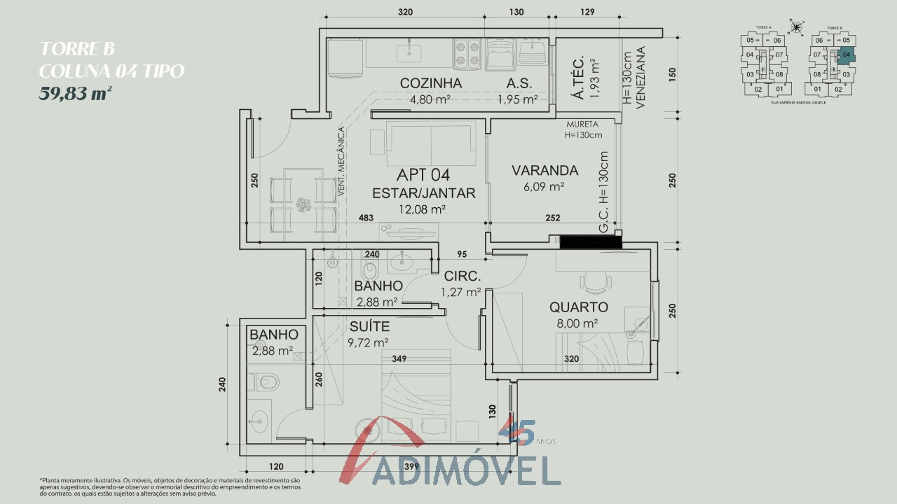 Apartamento, 2 quartos, 59 m² - Foto 36
