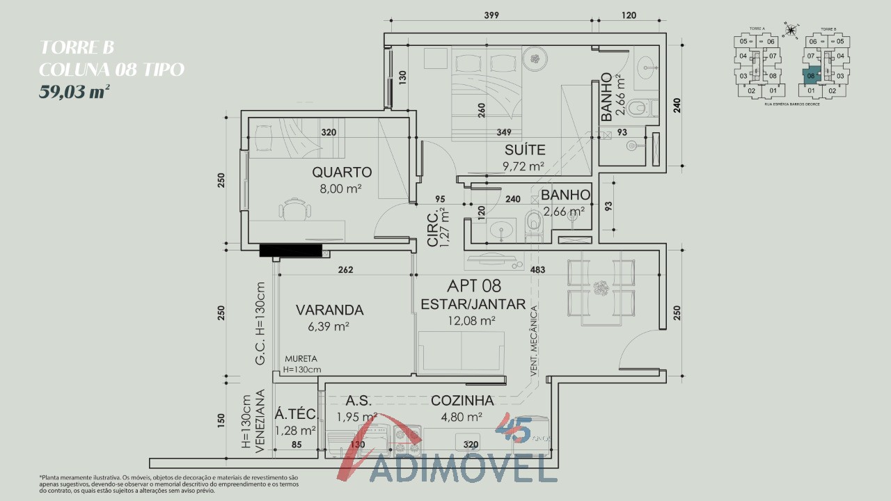 Apartamento, 2 quartos, 59 m² - Foto 40