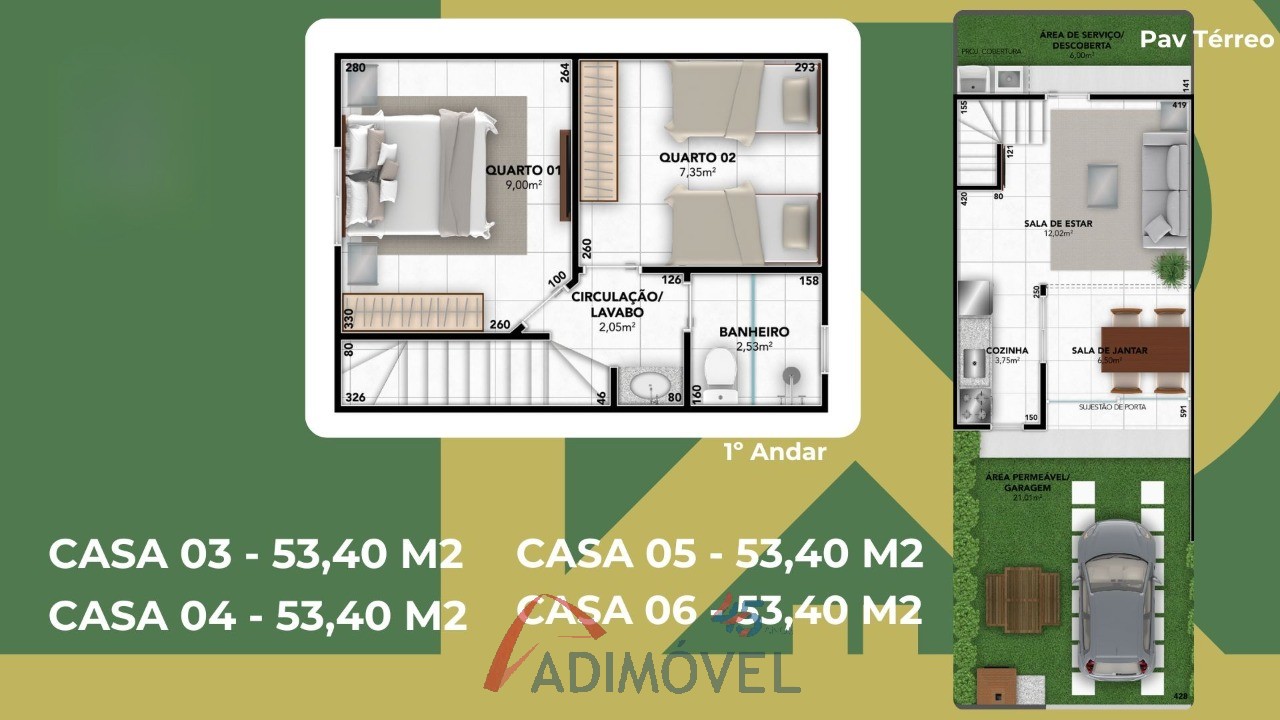 Casa, 2 quartos, 53 m² - Foto 6