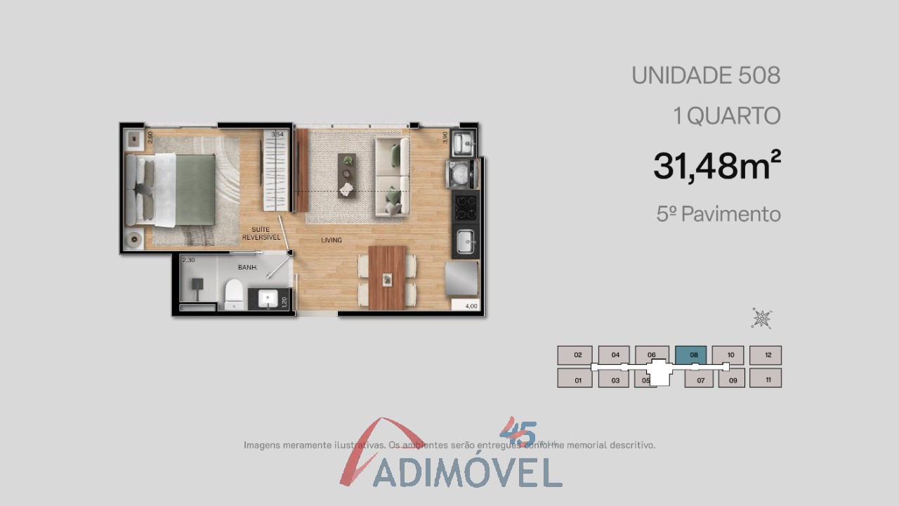 Apartamento, 1 quarto, 23 m² - Foto 58