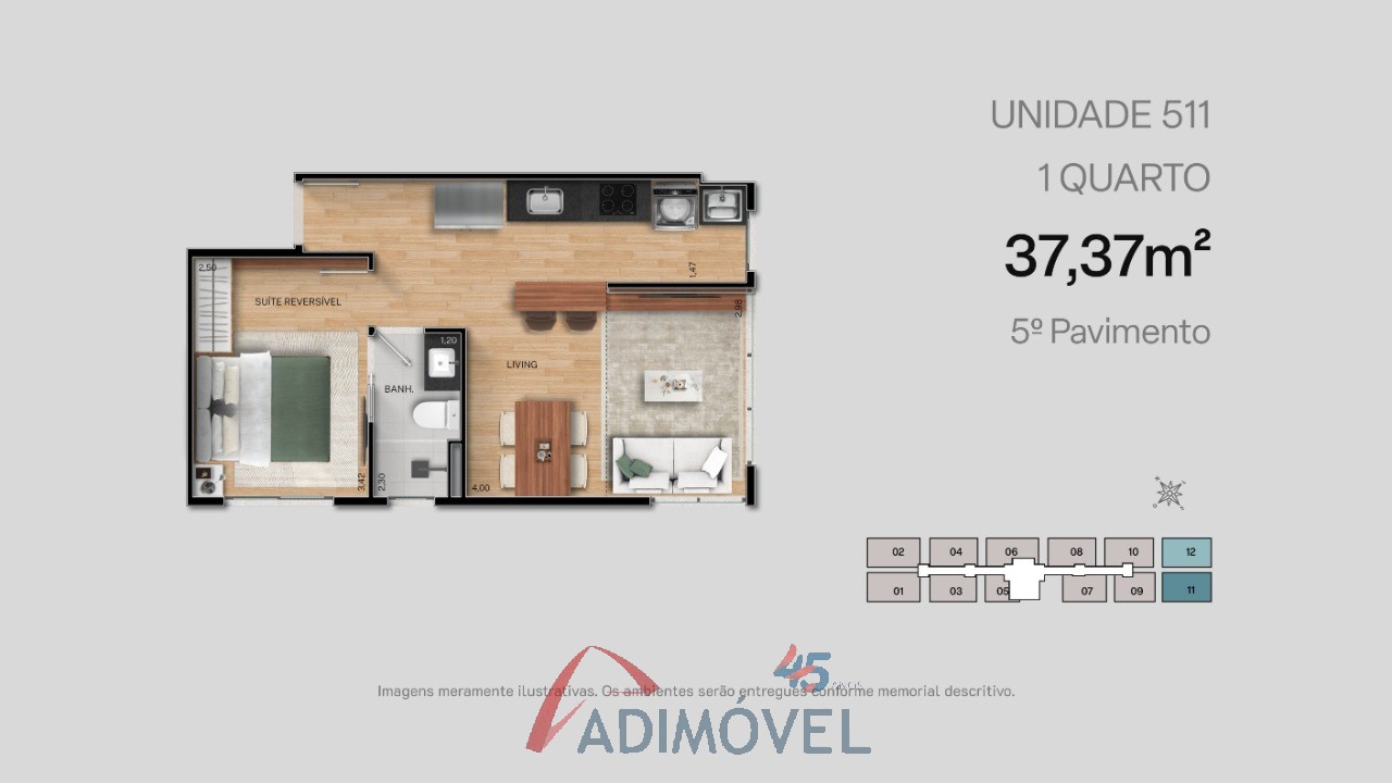 Apartamento, 1 quarto, 23 m² - Foto 61