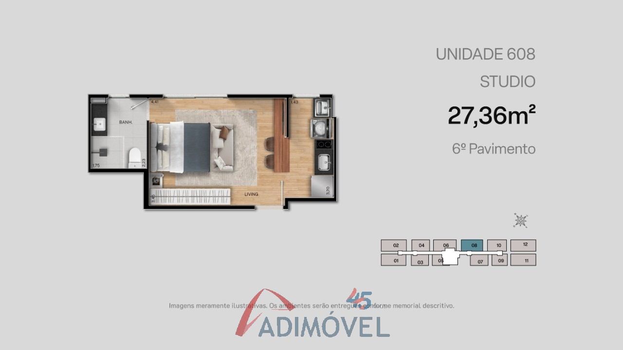 Apartamento, 1 quarto, 23 m² - Foto 70