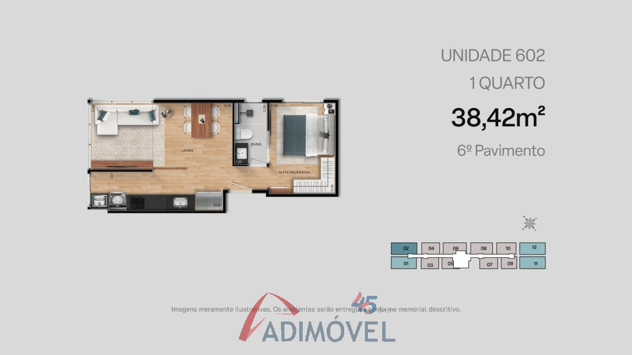 Apartamento, 1 quarto, 23 m² - Foto 64