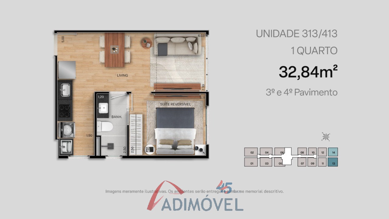 Apartamento, 1 quarto, 23 m² - Foto 49