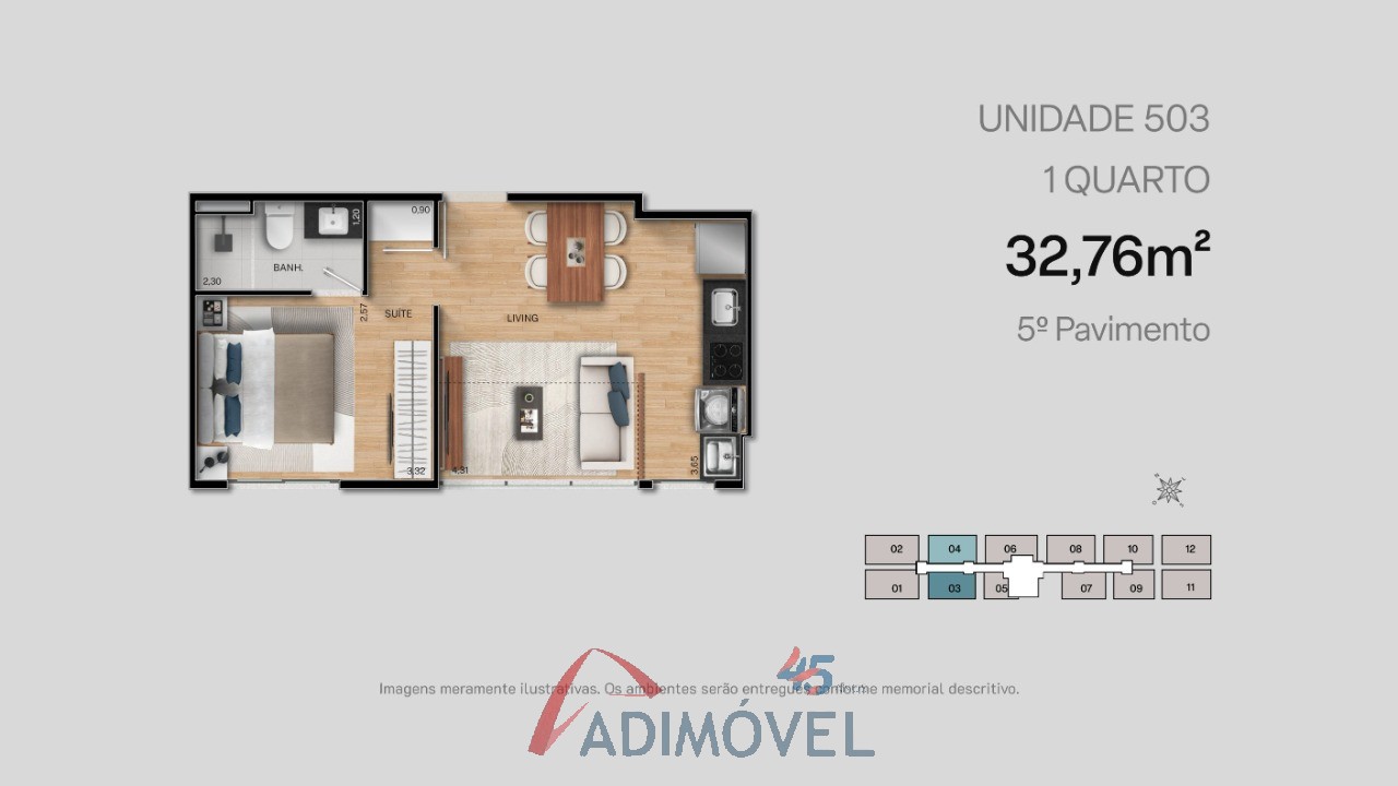 Apartamento, 1 quarto, 23 m² - Foto 53