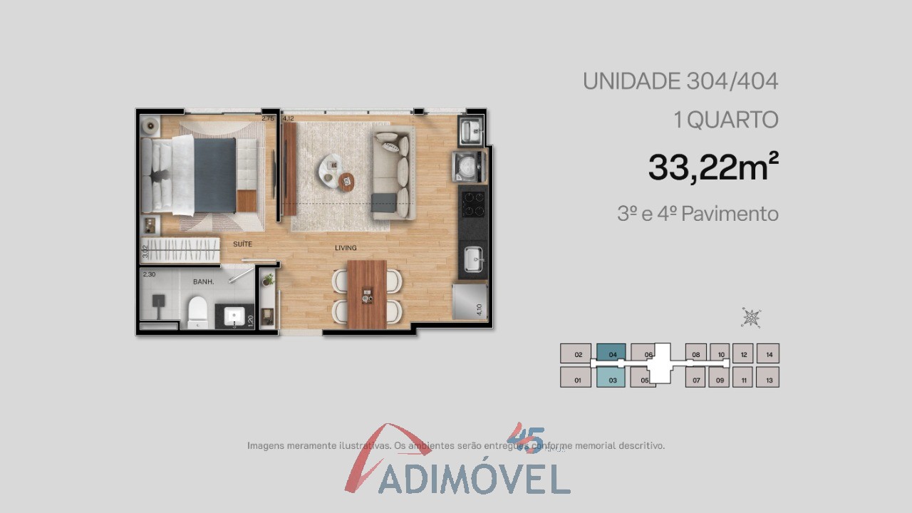 Apartamento, 1 quarto, 23 m² - Foto 40