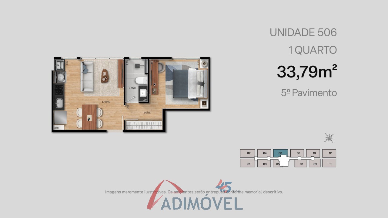 Apartamento, 1 quarto, 23 m² - Foto 56