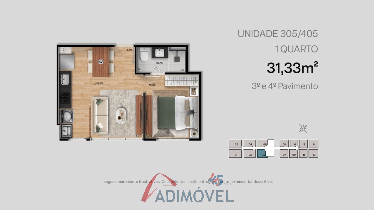 Apartamento, 1 quarto, 23 m² - Foto 41