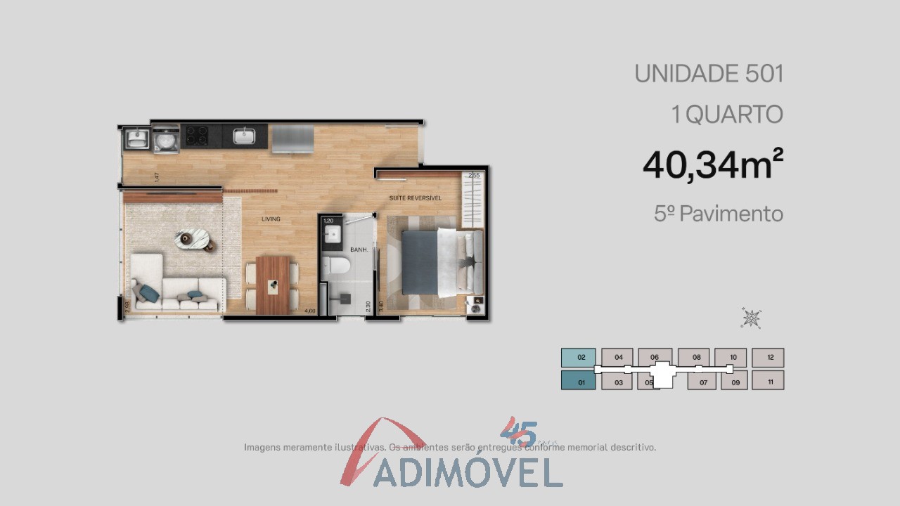 Apartamento, 1 quarto, 23 m² - Foto 51