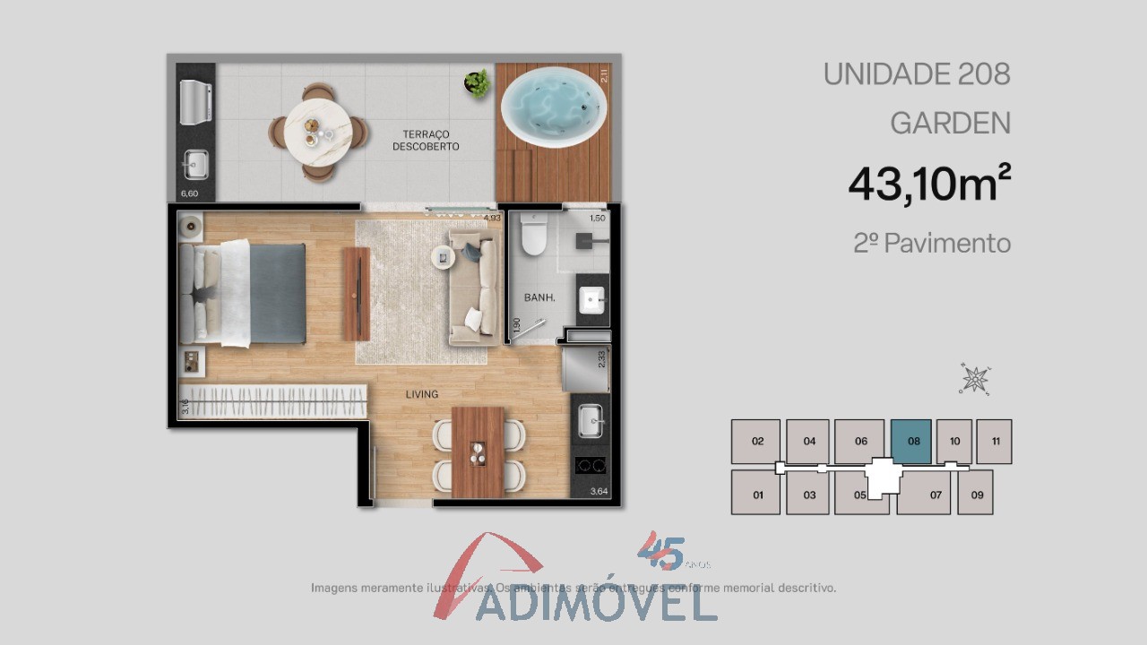 Apartamento, 1 quarto, 23 m² - Foto 33