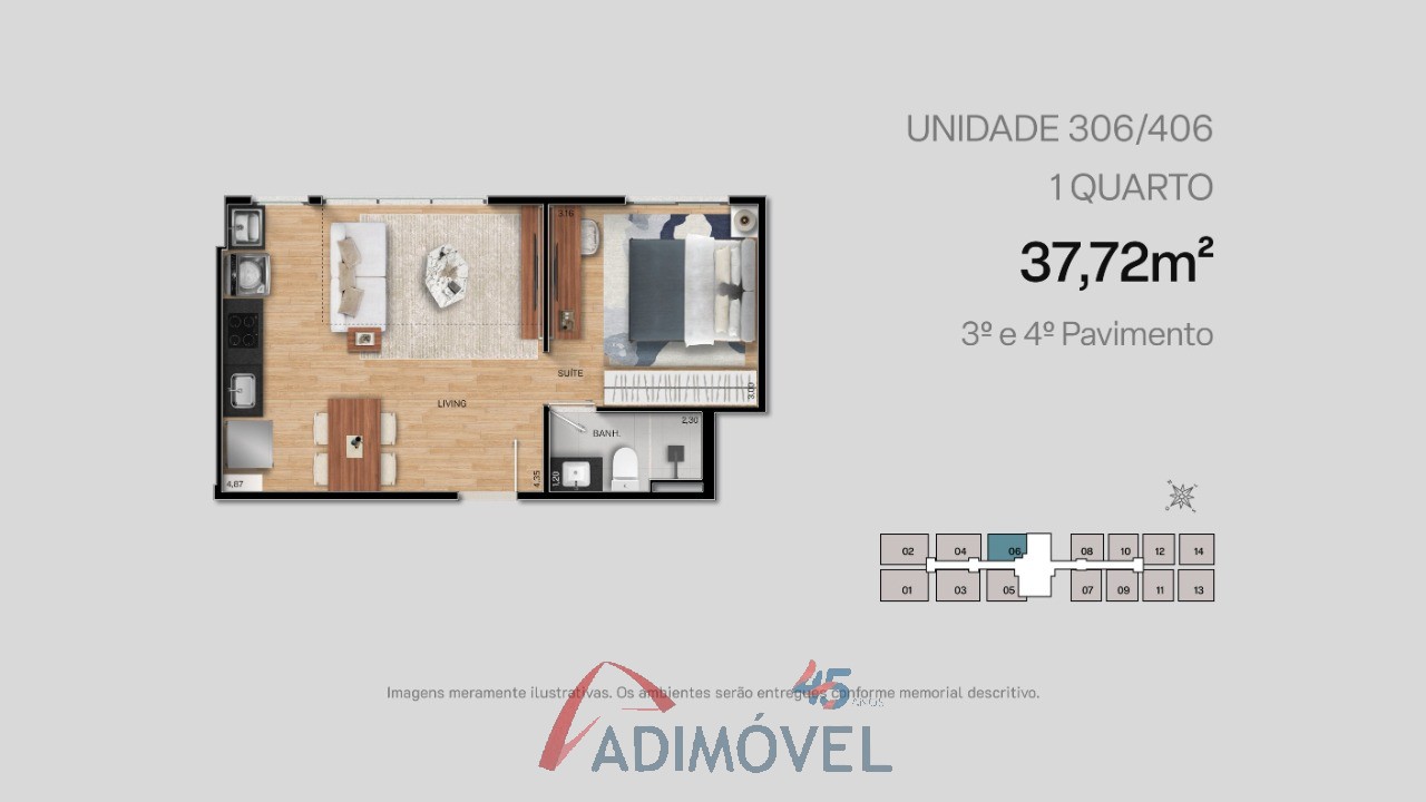Apartamento, 1 quarto, 23 m² - Foto 42