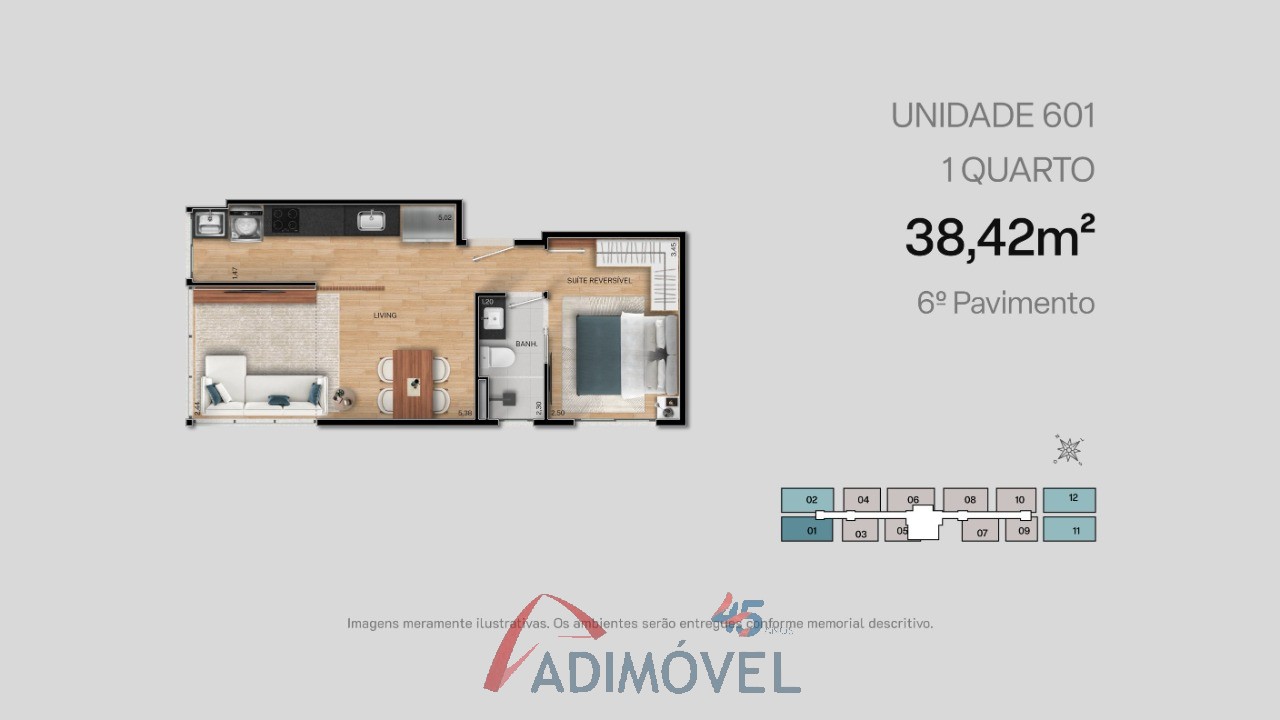 Apartamento, 1 quarto, 23 m² - Foto 63
