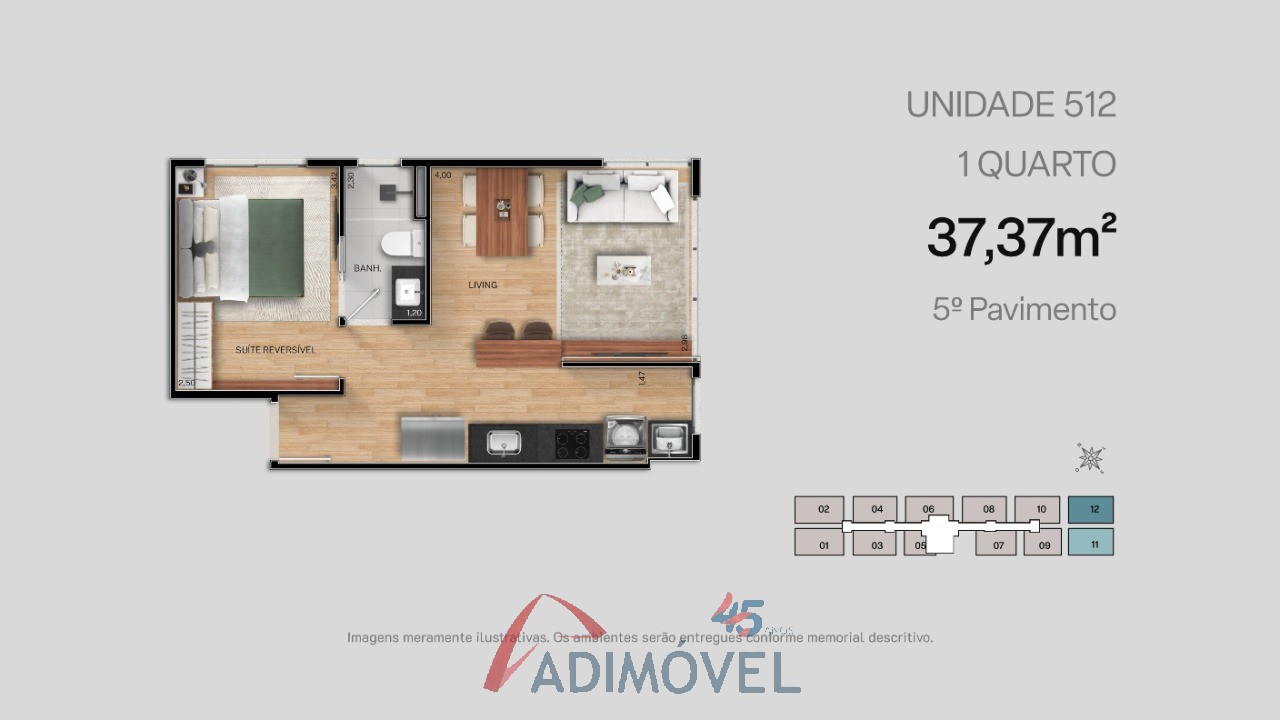 Apartamento, 1 quarto, 23 m² - Foto 62