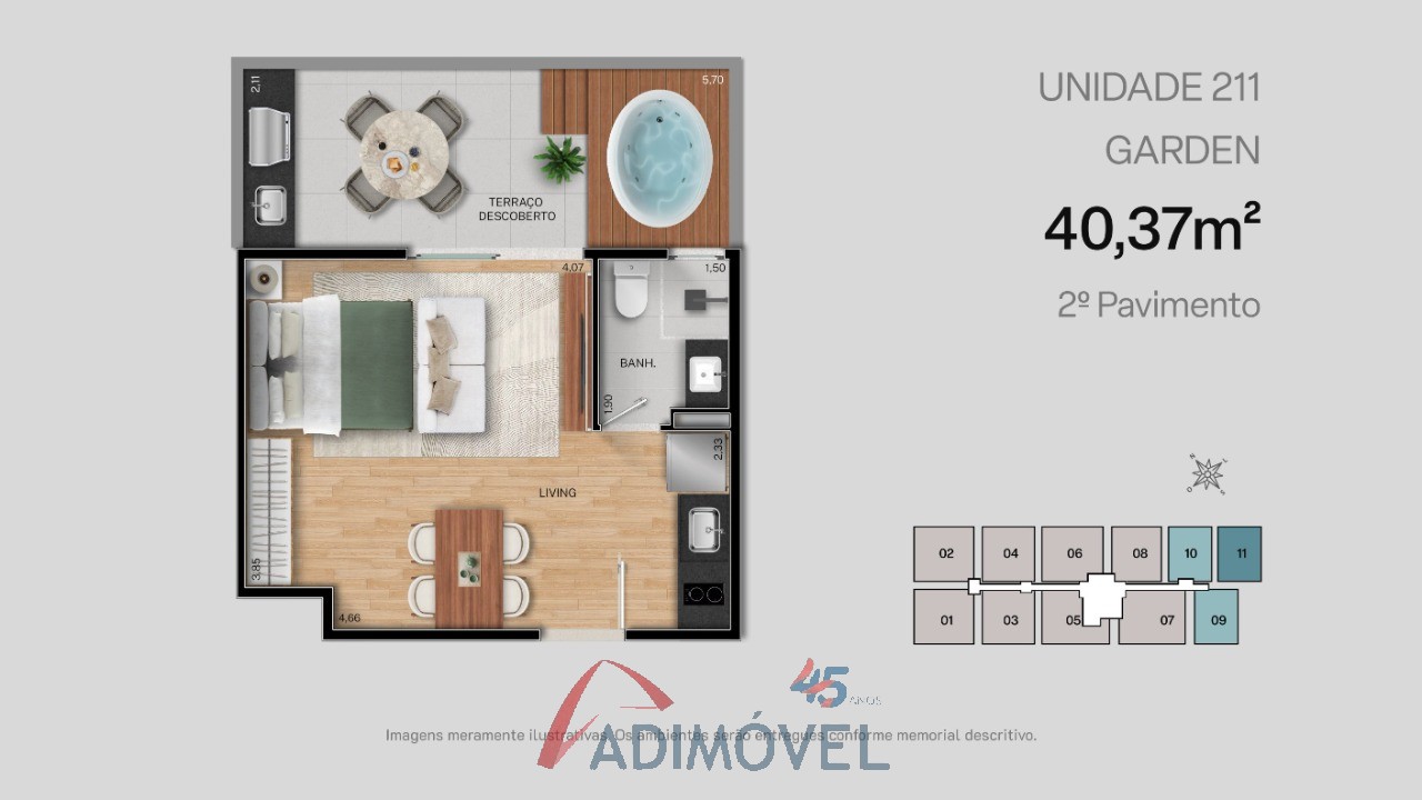 Apartamento, 1 quarto, 23 m² - Foto 36