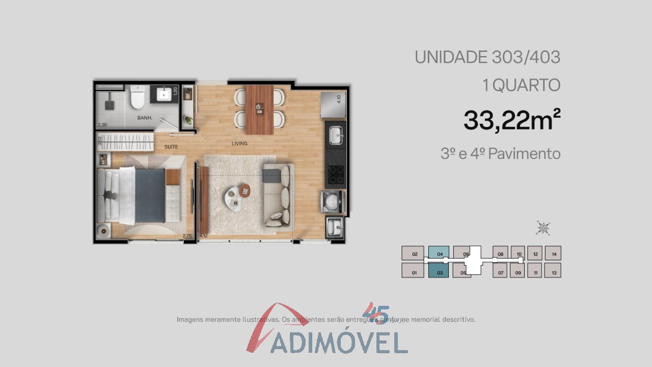 Apartamento, 1 quarto, 23 m² - Foto 39