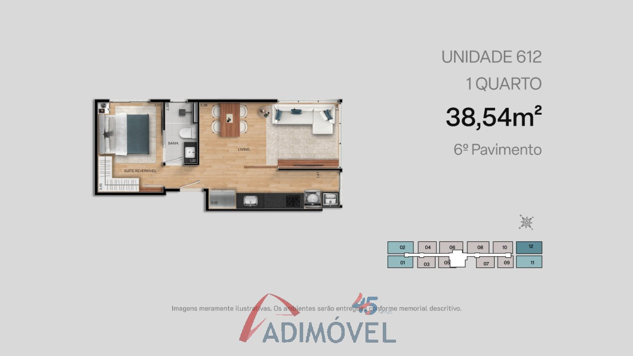 Apartamento, 1 quarto, 23 m² - Foto 74