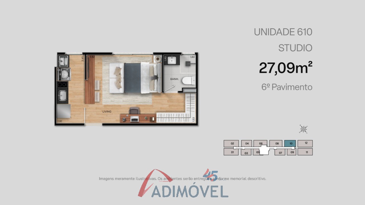 Apartamento, 1 quarto, 23 m² - Foto 72