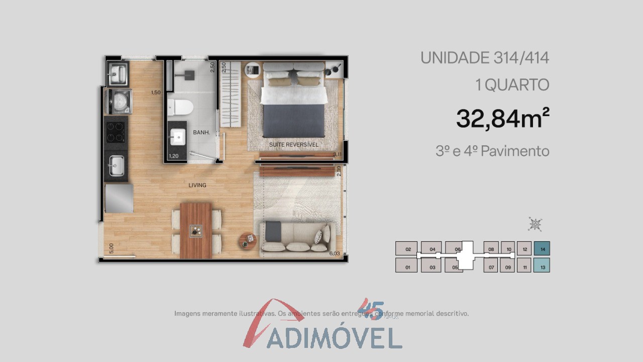 Apartamento, 1 quarto, 23 m² - Foto 50