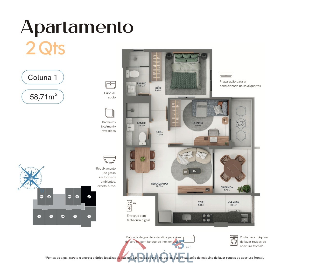 Apartamento, 1 quarto, 58 m² - Foto 35