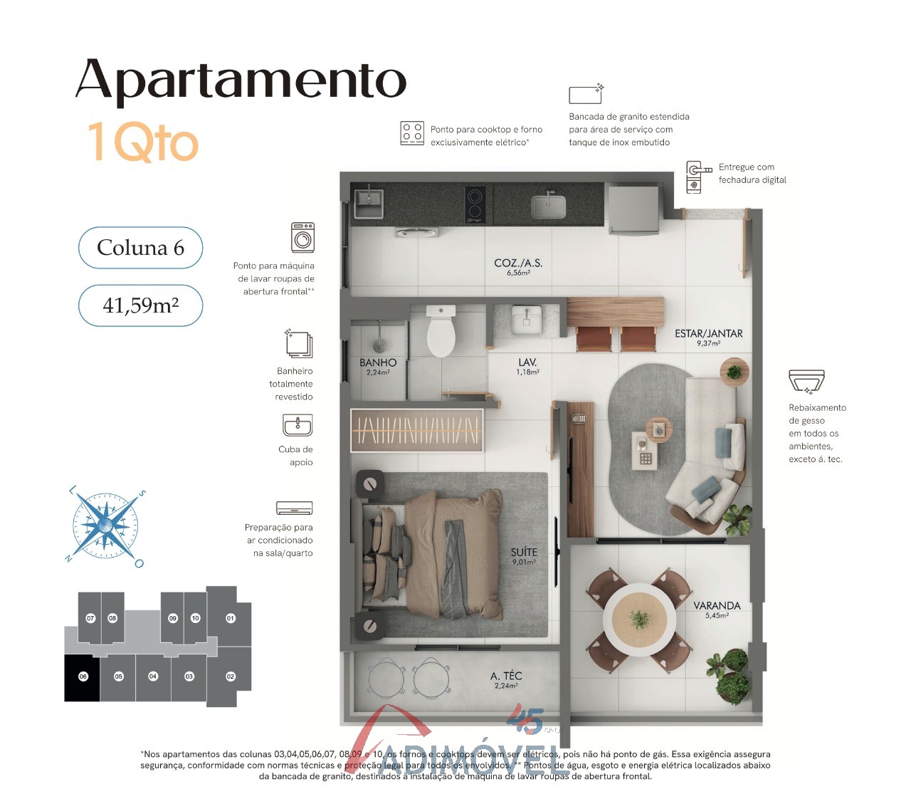 Apartamento, 1 quarto, 58 m² - Foto 42