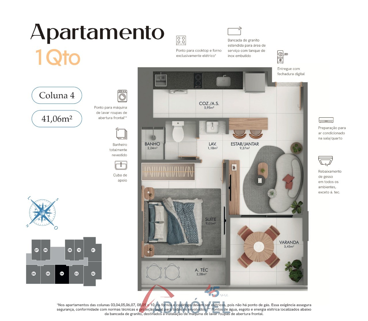 Apartamento, 1 quarto, 58 m² - Foto 40