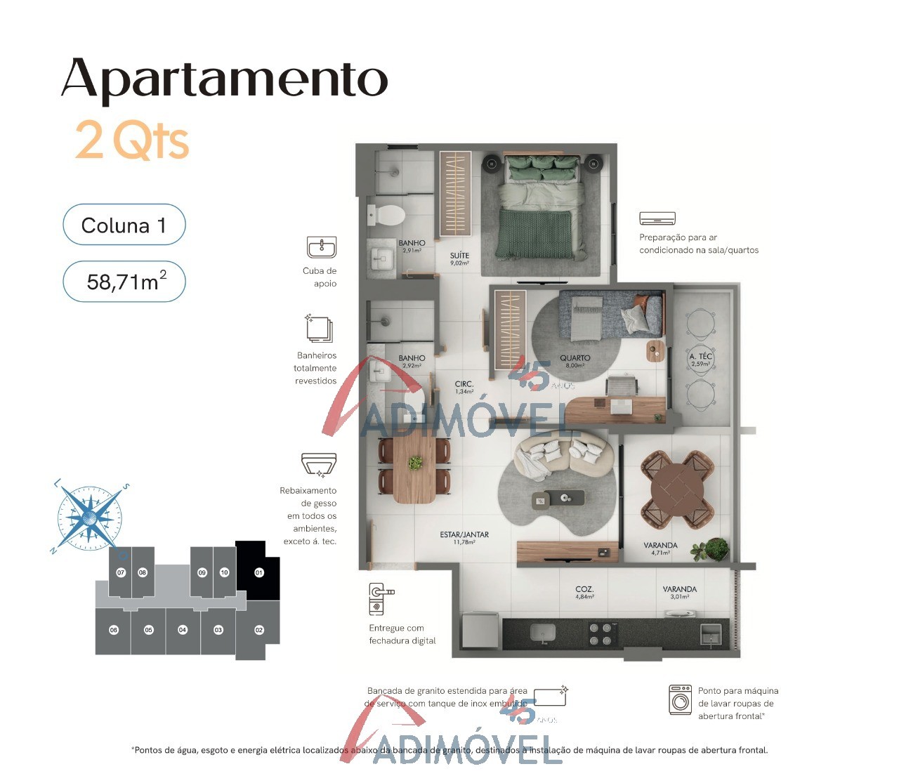 Apartamento, 1 quarto, 41 m² - Foto 35