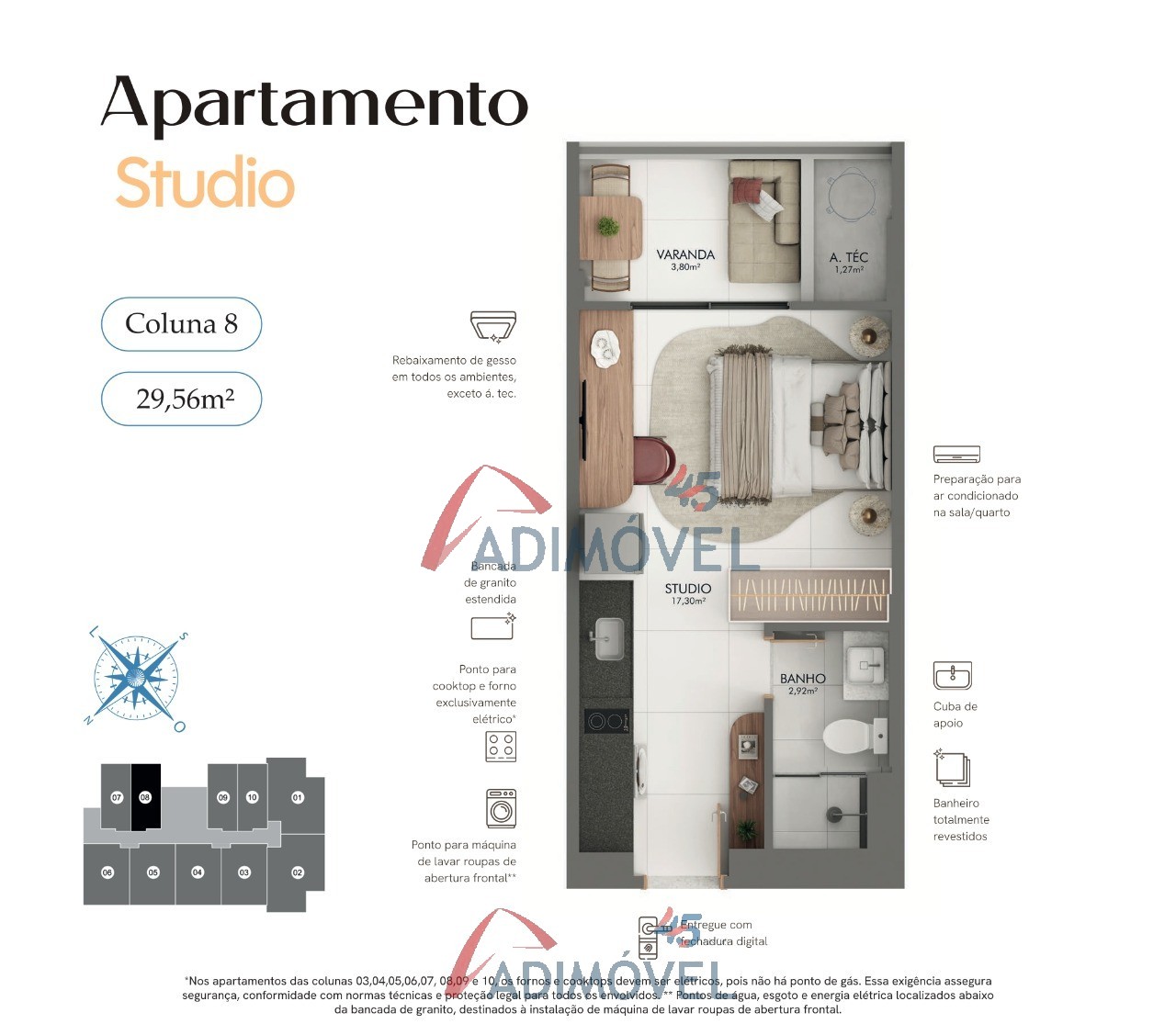 Apartamento, 1 quarto, 41 m² - Foto 46