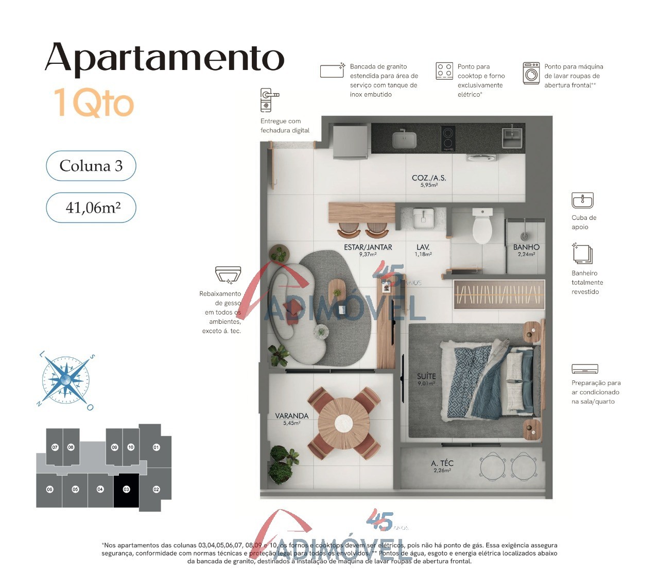 Apartamento, 1 quarto, 41 m² - Foto 39