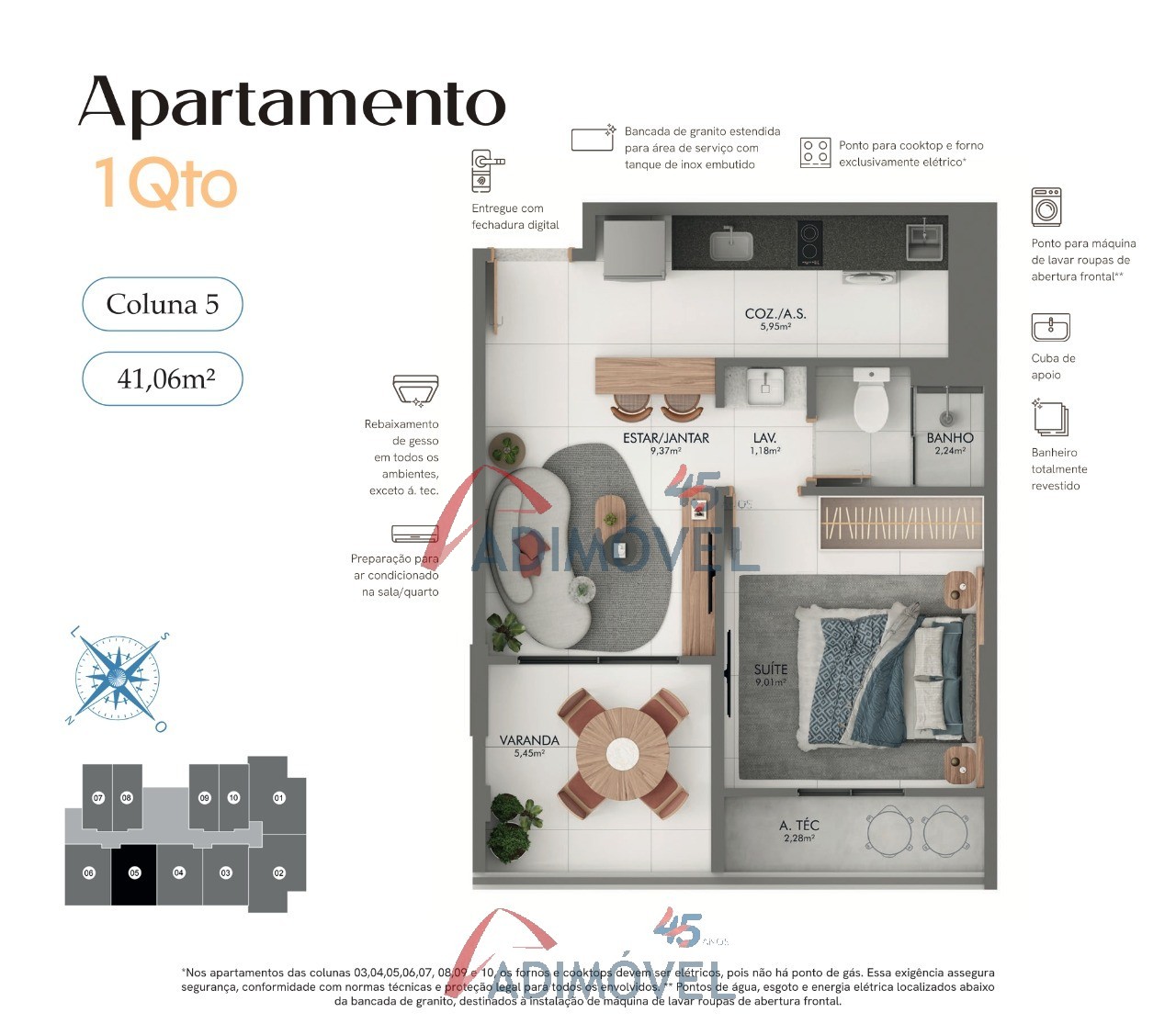 Apartamento, 1 quarto, 41 m² - Foto 41
