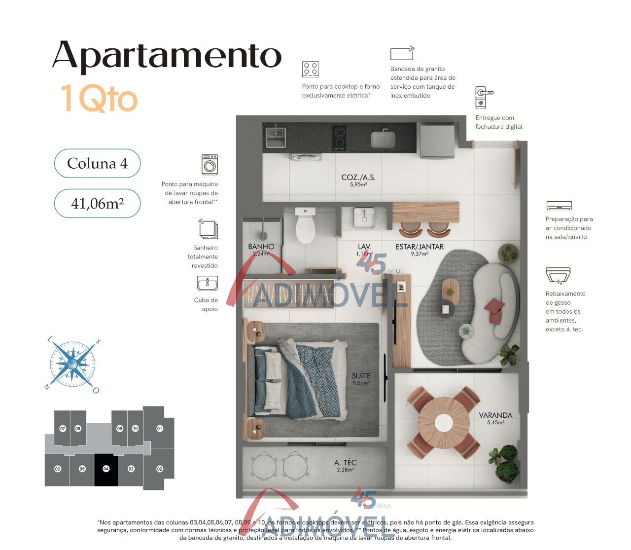 Apartamento, 1 quarto, 41 m² - Foto 40