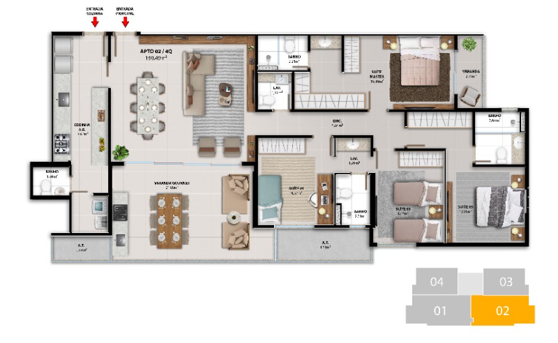 Apartamento, 4 quartos, 150 m² - Foto 19