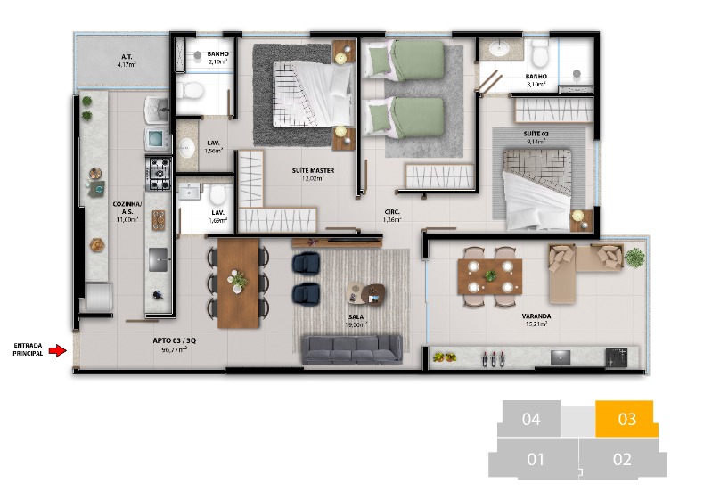 Apartamento, 4 quartos, 150 m² - Foto 20