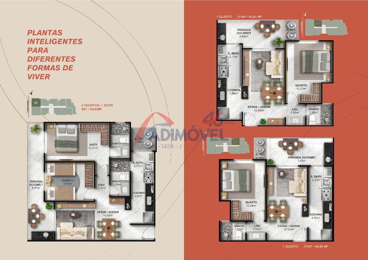 Apartamento, 1 quarto, 46 m² - Foto 14