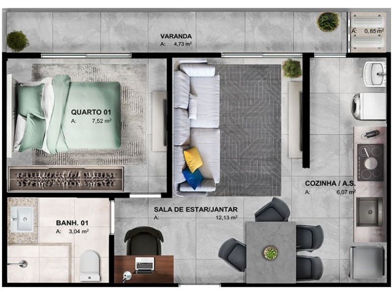 Apartamento, 3 quartos, 95 m² - Foto 10